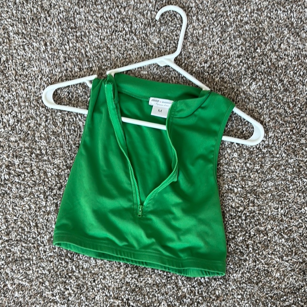 Green Zip Top